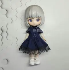 #2826 オビツ11服 ワンピース 紺色
