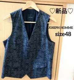 ★新品★JOSEPHHOMME ジョゼフオム 総柄 ベスト ジレ サイズ48