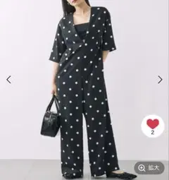 【美品】BABYLONE B dot オールインワン　ドット　水玉　バビロン