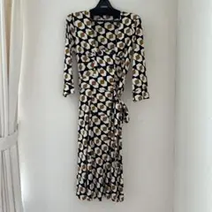 美品 DIANE von FURSTENBERG カシュクールワンピース シルク