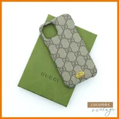 【新品】GUCCI iPhone13 ケース ベージュ ブラウン GG 箱付き