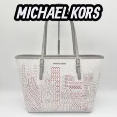 【希少】MICHAEL KORS トートバッグ レザー 肩かけ ハンドバッグ総柄