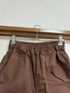 ブラウン カジュアルパンツ ゴムウエスト