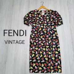 FENDI フェンディ サマー ポップ コットン ドレス vintage レトロ