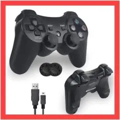 【最新版】 PS3 コントローラー Bluetooth ワイヤレス 黒