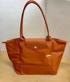 【美品】ロンシャン プリアージュ オレンジ ショルダーバッグ トートバッグ