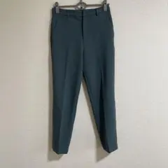 ANCHOR WOMAN スラックスパンツ グリーン Mサイズ 通勤服ストレート