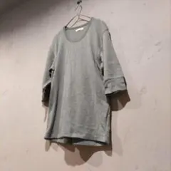 【URBAN RESEARCH】 メッシュ様　七分袖　Tシャツ　カーキ―