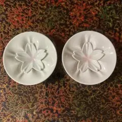 九谷焼　ヒラクルhiracle 小皿豆皿　ピンク、ホワイト2セット