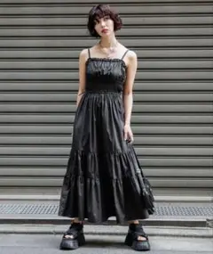 ☆PAGEBOY シャーリングドロストキャミワンピース