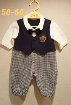 ベビーフォーマル　2WAYオール　ロンパース　カバーオール　50　60　春夏秋冬