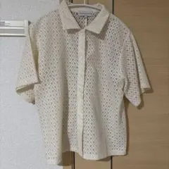 しまむら SEASON REASON レース編み 半袖シャツ Lサイズ