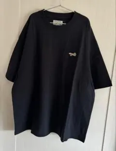 MONO-MART ワンポイントワッペン刺繍 オーバーサイズ半袖Tシャツ 黒
