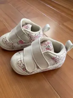 アシックス　花柄 ベビーシューズ ファーストシューズ