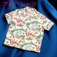 最終 美品 CHEVIGNON シェビニオン アロハシャツ レーヨン 総柄 38