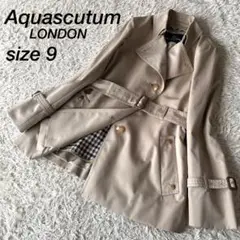 【美品】アクアスキュータム トレンチコート クラブチェック ライナー付き