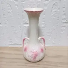 昭和レトロな一輪挿し　 ホワイトとピンク