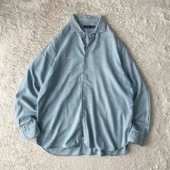 ラルフローレン 美品 現行 ウォッシュドコットンシャツ XXL ブルー