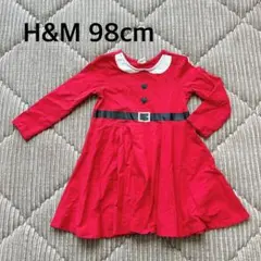 美品　H&M サンタ　ワンピース　98クリスマス　コスチューム