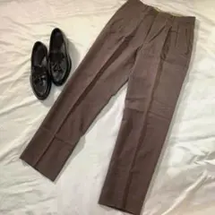 【KLEIBER】スラックス ワイドパンツ ブラウン メンズ(L)オシャレ 秋冬