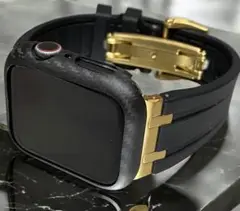 Apple Watch カスタムセット（カーボンカバー + ラバーバンド　G
