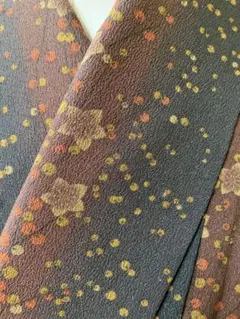 秋に一枚お出掛け着物、、洗えます。