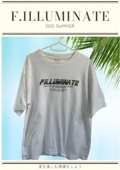 ILLUMINATE ロゴ 半袖Tシャツ Lサイズ　ホワイト　レディース