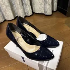 Style labスタイルラボネイビー エナメル パンプス 38