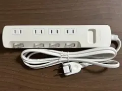 エレコム 省エネタップ ホワイト [2.0m /4個口 /スイッチ付き（個別）]