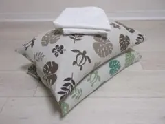 まくら そばがら枕 そば殻 枕2個セット 34X48㎝ モンステラ