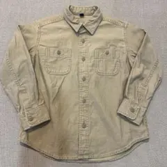 UNIQLO ユニクロ　ベージュ ツイルワークシャツ　長袖シャツ サイズ110