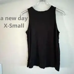 a new day ブラック ノースリーブ X-Small