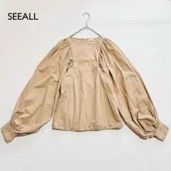 SEEALL シーオール　バルーンスリーブ　ブラウス　ベージュ　38