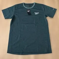 リーボック　メンズTシャツＬサイズ　青緑　スポーツ　速乾