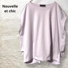 ヌーベルシック Tシャツ ノースリーブサイドタック カットソー オーバーサイズ
