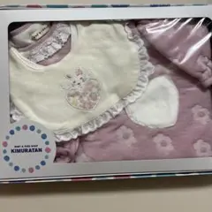 出産祝い女の子ピンク 花柄スーウェイドレスオール80cm
