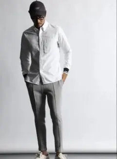 The DUFFER リブ袖 オックスフォード カジュアルシャツ L
