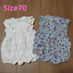 半袖ロンパース サイズ70　２点セット
