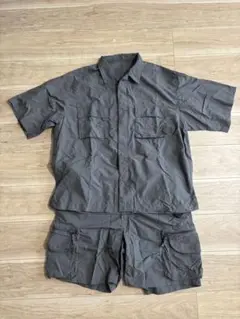 gu セットアップ ナイロン グレー