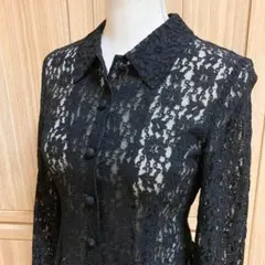 【美品】東京スタイル ブラックレースブラウス 9