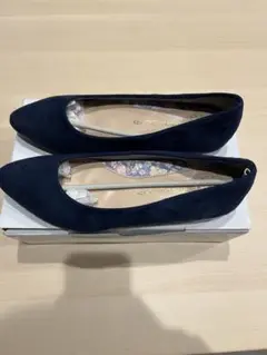 【未使用】Reconti design ローヒール　パンプス　紺色