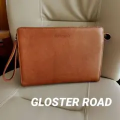 GLOSTER ROAD(グロスターロード)クラッチバッグ レザー 茶
