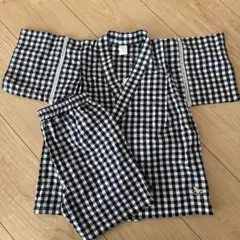 Cottoli チェック柄 甚平 100cm