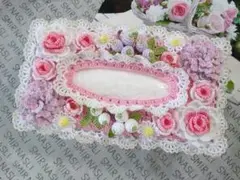 ❀ティッシュボックスカバー 12 ハンドメイド❀レース編み