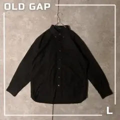 【OLD GAP】クラシック BDシャツ 黒 ブラック 長袖シャツ Lサイズ