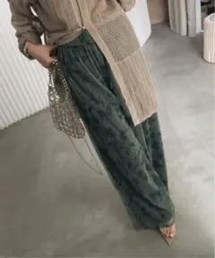 アメリ BENNETT SHEER PANTS シアーパンツ ameri 緑