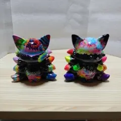 流体アート　垂らしアート　九尾　2個セット売り