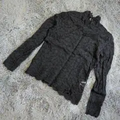 ★a1240 Schonmore シャンモーレ【M】レーストップス 黒 長袖