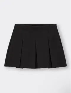 GU 黒 プリーツミニスカート