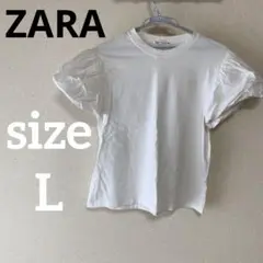 再度【お値下げ】ZARA ザラ Tシャツ 半袖 白 白T トップス